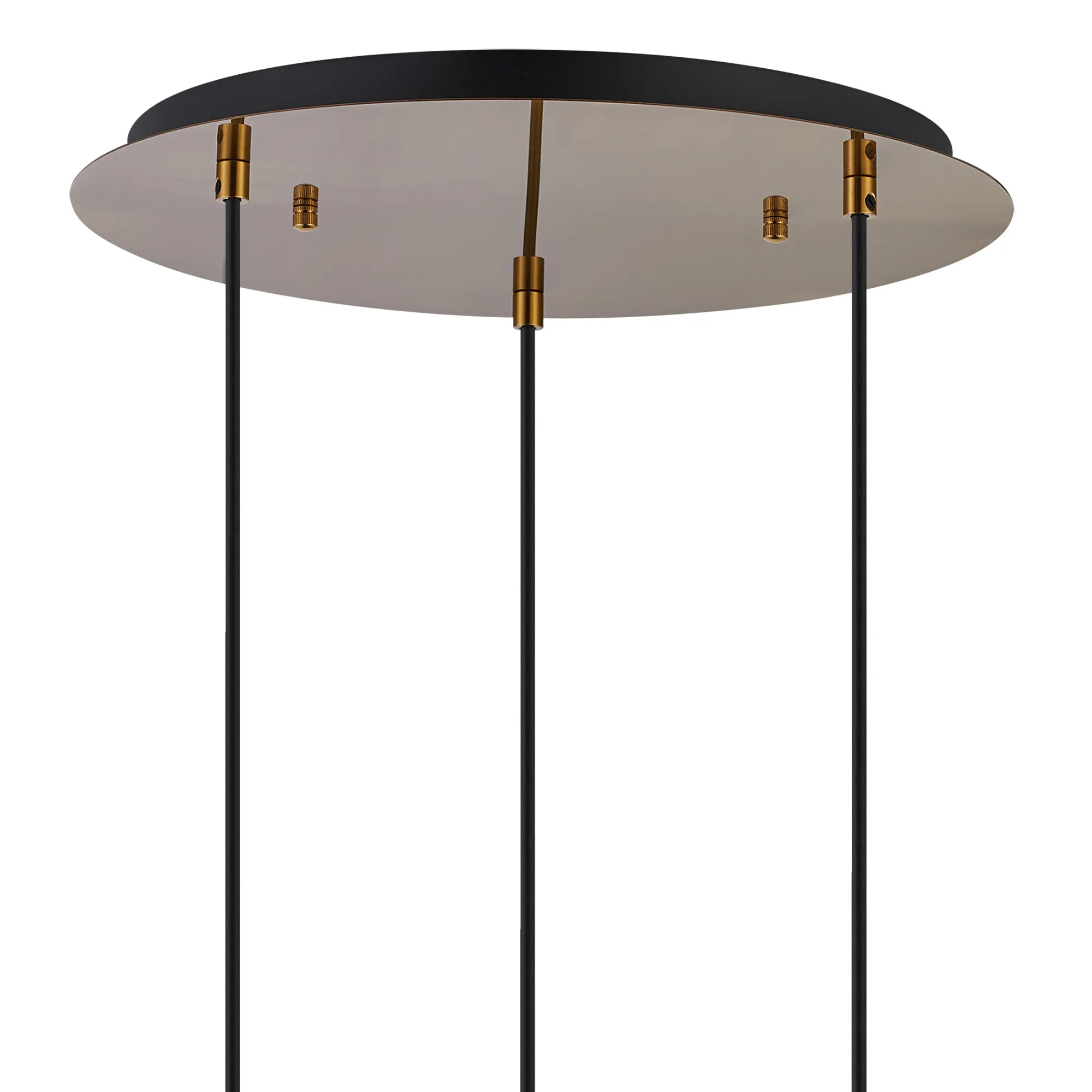 Lori 40cm Round Pendant, 3 Light Adjustable E27, Antique Gold/Amber/Smoke Slim Curved Trapezium Shades DK1176  Deco Lori Antique Gold